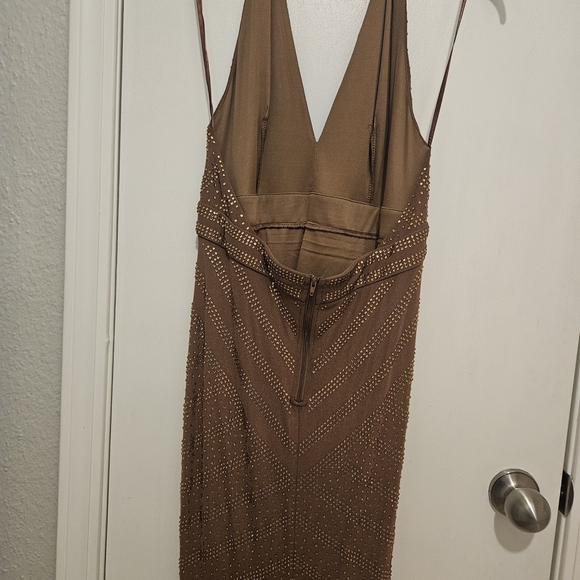 Elegant Brown Evening Gown - Picture 9 of 10
